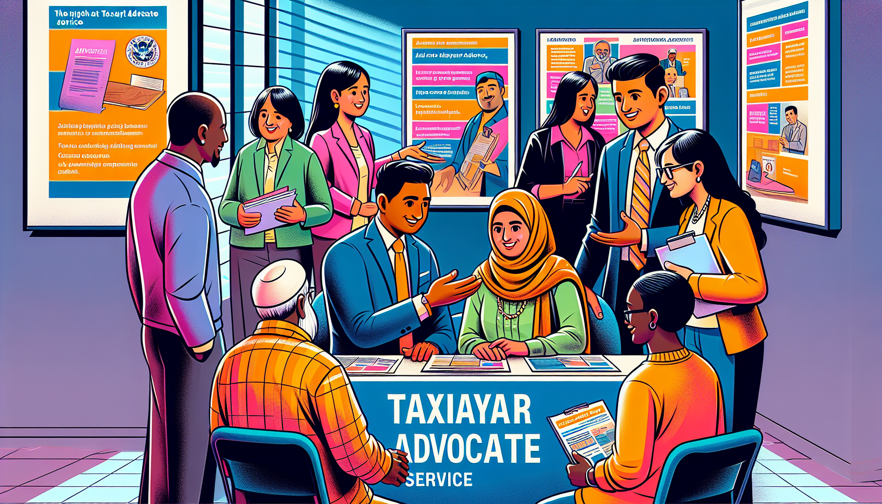 An illustration highlighting the role of the Taxpayer Advocate Service.